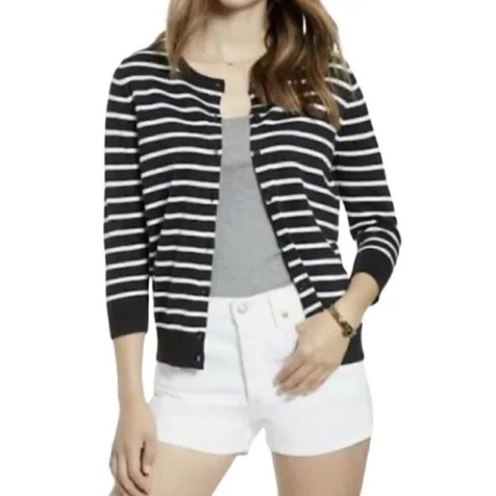 NWT 1901 Women’s Crew Striped Cardigan Size S